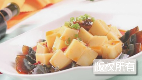 绿叶米豆腐