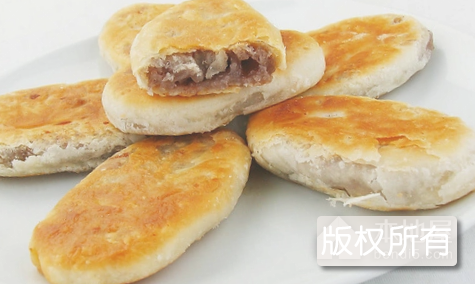 水饺豆沙馅饼