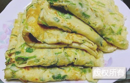 食香菜煎饼
