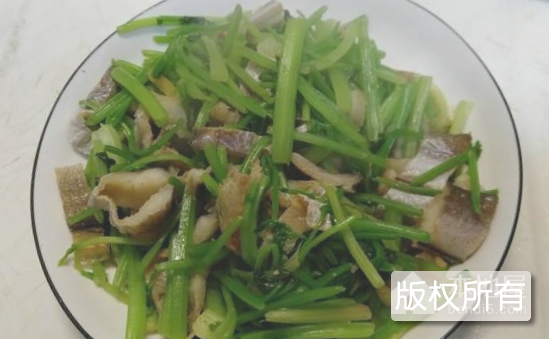 芹菜炒鳗杂