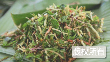 景颇族舂筒菜