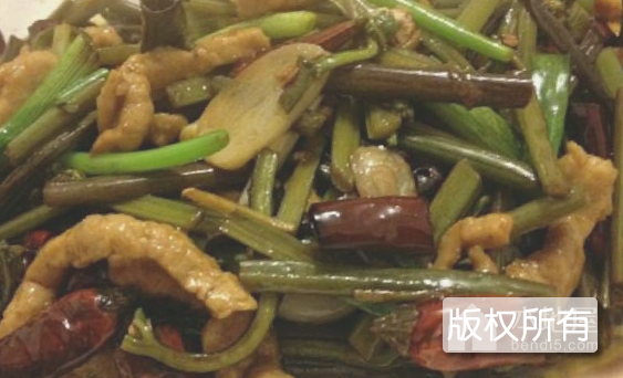辣椒蕨菜炒肉丝