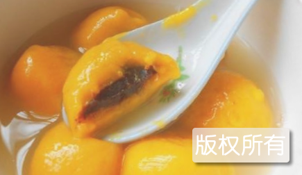 南瓜玉米汤圆
