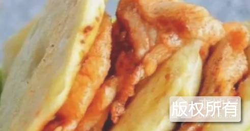 烧饼夹里脊