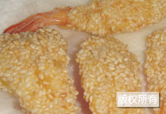 炸芝麻虾
