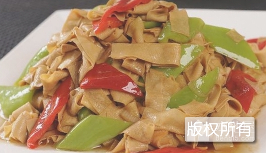 炒尖椒干豆腐