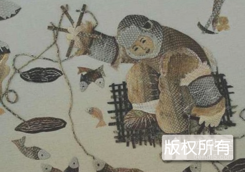 鱼皮工艺画