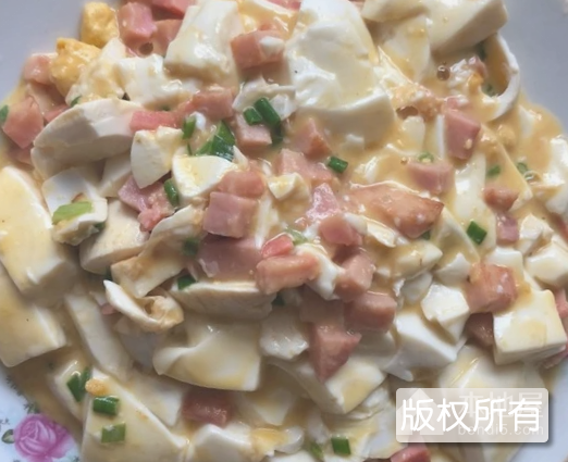 火腿嫩豆腐