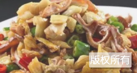 黄瓜皮炒肚尖