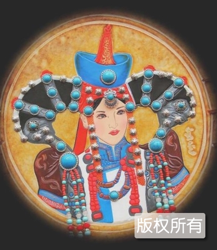 内蒙古牛皮画